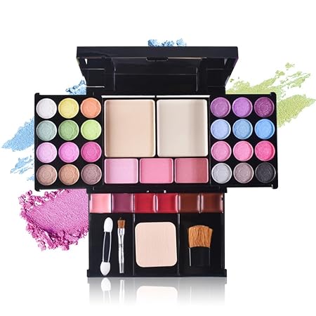 LAMUSELAND Professional All in One Makeup Kit, Travel Makeup Palette Gift Set for Women Full Kit, including Eyeshadow, Blush, Powder, Lipstick (6)