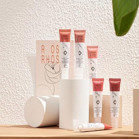 HUDAMOJI Liquid Blush Natural 6 Colors Set, Liquid Blush Makeup For Cheeks Matte Finish (MULTICOLOR)