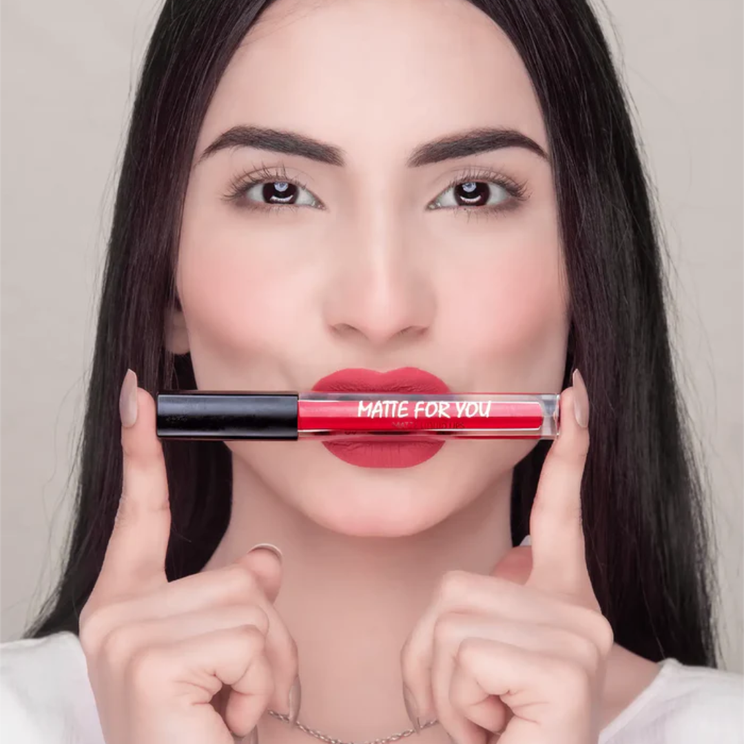SL Basics Luxe Matte Liquid Lipstick Pack of 4 - Highly Pigmented, Smudge Proof & Long-Lasting Set