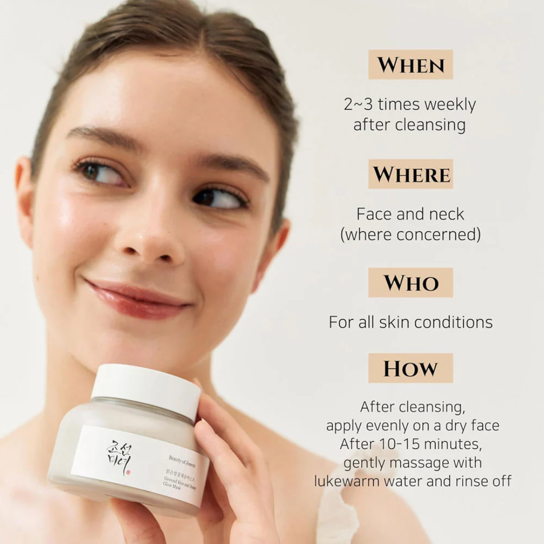Beauty of Joseon Ground Rice and Honey Glow Mask | Gentle Exfoliation, Deep Hydration & Brightening Glow for All Skin Concerns