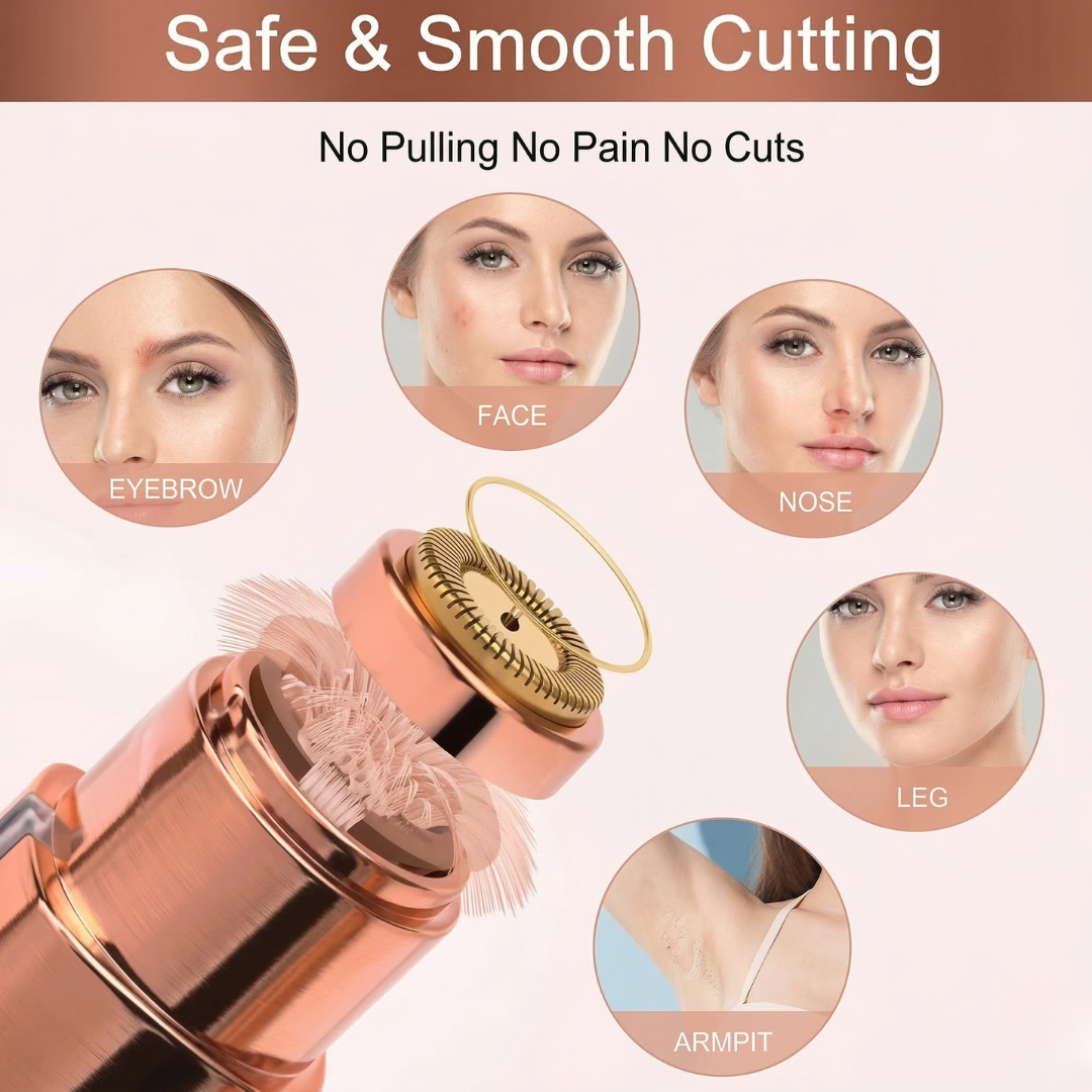Urban Yog Electric Facial Hair Remover | Painless, Instant & Safe for Sensitive Skin | Portable with Stainless Steel Blades & USB Charging