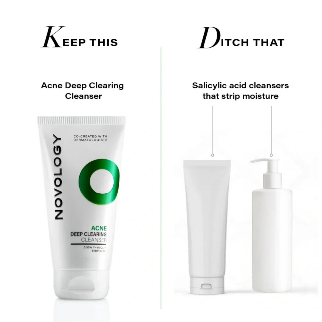 Novology Acne Deep Clearing Cleanser | Reduces Acne from Day 3 | Dermatologist Co-Created