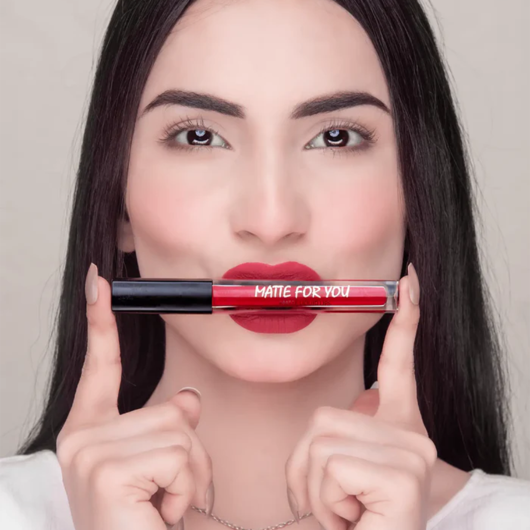 SL Basics Luxe Matte Liquid Lipstick Pack of 4 - Highly Pigmented, Smudge Proof & Long-Lasting Set