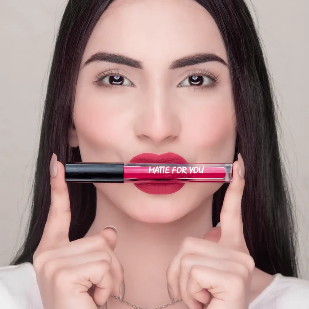SL Basics Luxe Matte Liquid Lipstick Pack of 4 - Highly Pigmented, Smudge Proof & Long-Lasting Set