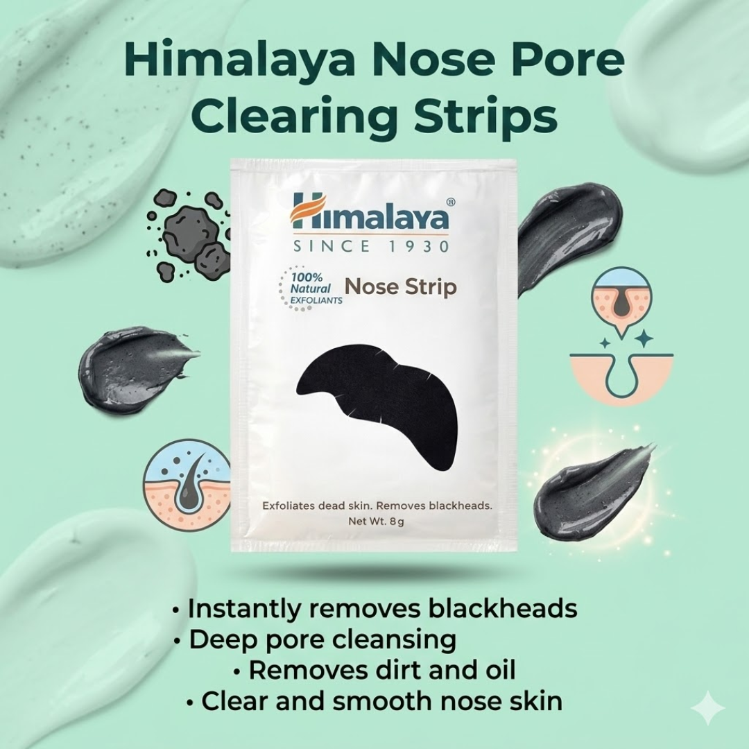 Himalaya Natural Glow Skincare Bundle | 5-Step Facial Kit with Neam Scrub, Nose Strips, Orange Mask & Kesar Face Pack