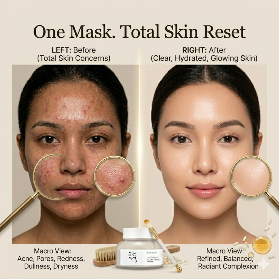 Beauty of Joseon Ground Rice and Honey Glow Mask | Gentle Exfoliation, Deep Hydration & Brightening Glow for All Skin Concerns