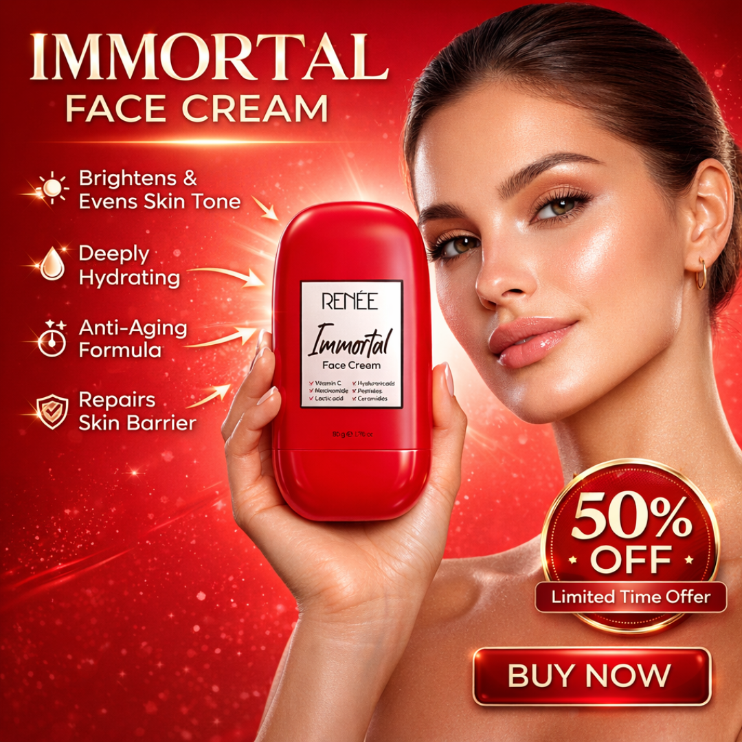 RENEE Immortal Face Cream | All-in-One Brightening & Anti-Aging Moisturizer | Repairs Skin Barrier, Hydrates, Evens Tone