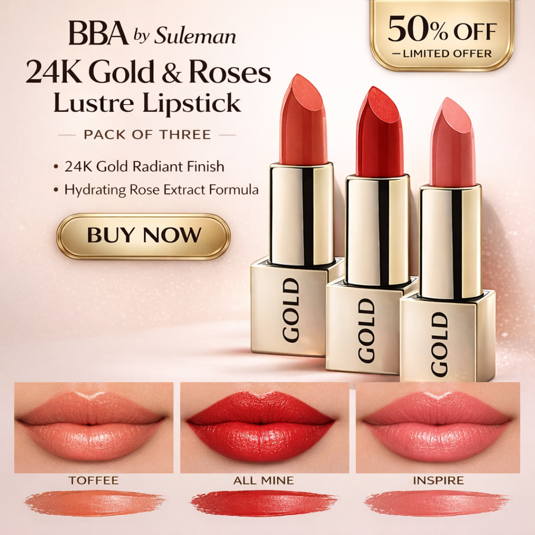 24K Gold & Roses Luxe Lustre Lipstick | Hydrating Radiant Finish, Long-Lasting Shine & Velvety Smooth