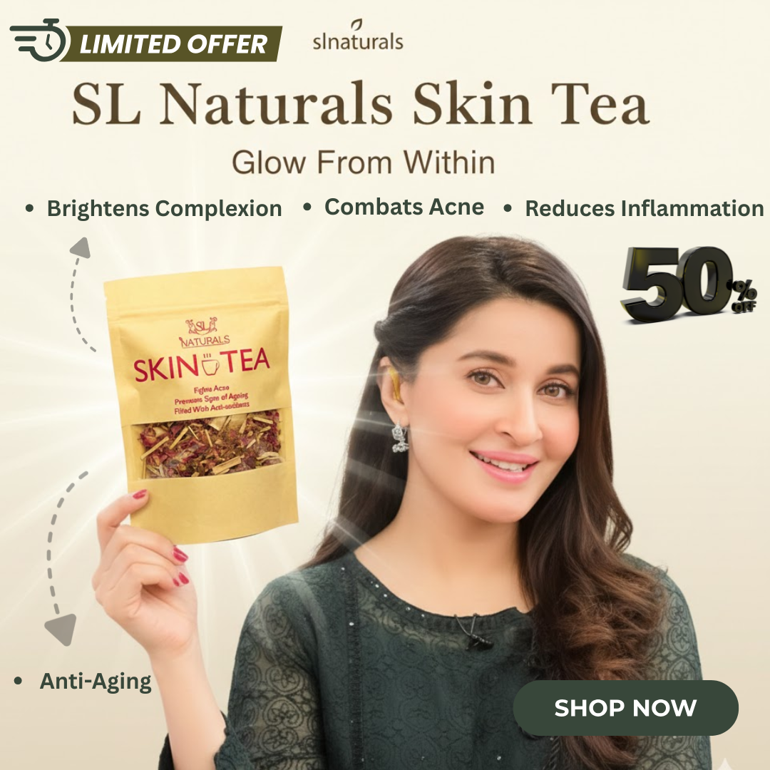 SL Naturals Skin Tea | Herbal Acne & Pigmentation Tea | 100% Natural Blend for Clear, Glowing Skin | Fights Acne, Reduces Pigmentation, Boosts Radiance