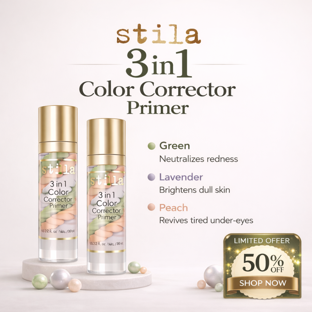 stila One Step Correct Skin Tone Correcting & Brightening Primer | 3-in-1 Color Corrector Primer | Neutralizes Redness, Brightens Dullness, Revives Under-Eyes