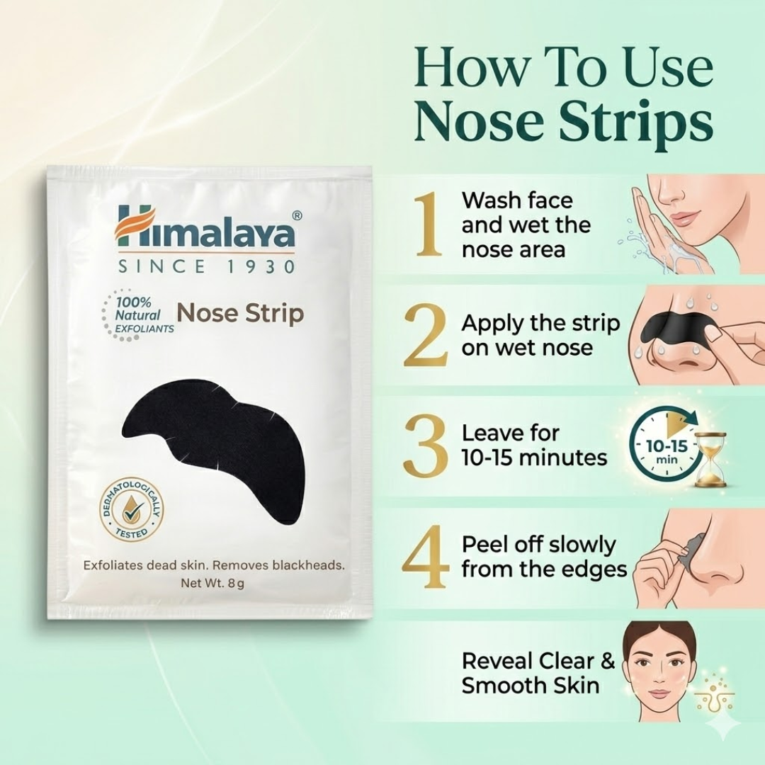 Himalaya Natural Glow Skincare Bundle | 5-Step Facial Kit with Neam Scrub, Nose Strips, Orange Mask & Kesar Face Pack