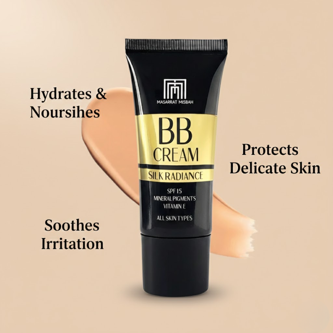 MASARRAT MISBAH BB Cream Silk Radiance | 5-in-1 Natural Coverage + SPF 15 + Hydrating Skincare