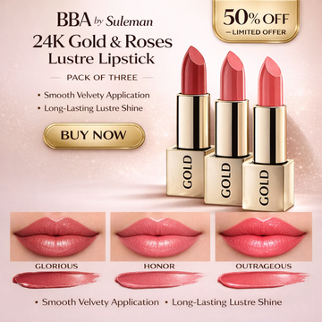 24K Gold & Roses Luxe Lustre Lipstick | Hydrating Radiant Finish, Long-Lasting Shine & Velvety Smooth