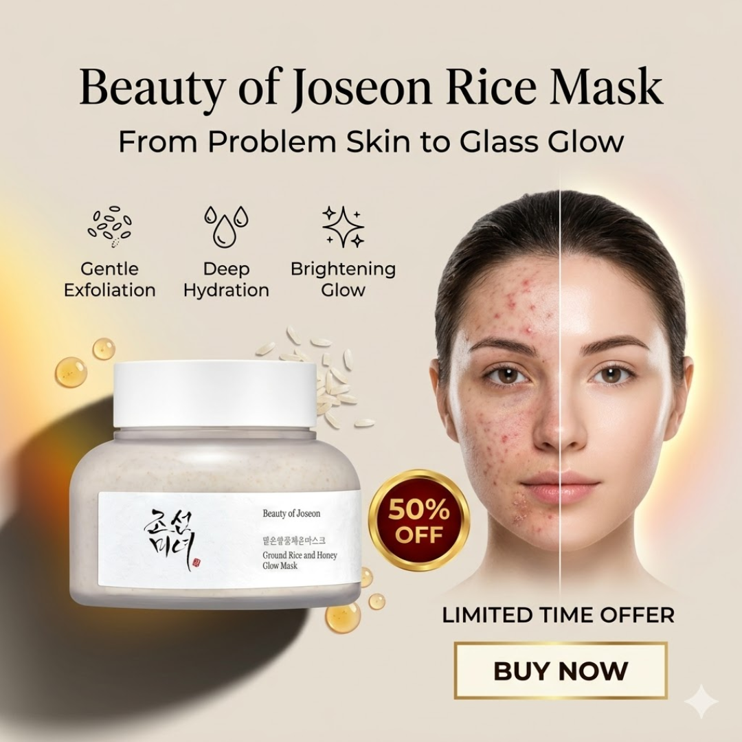 Beauty of Joseon Ground Rice and Honey Glow Mask | Gentle Exfoliation, Deep Hydration & Brightening Glow for All Skin Concerns