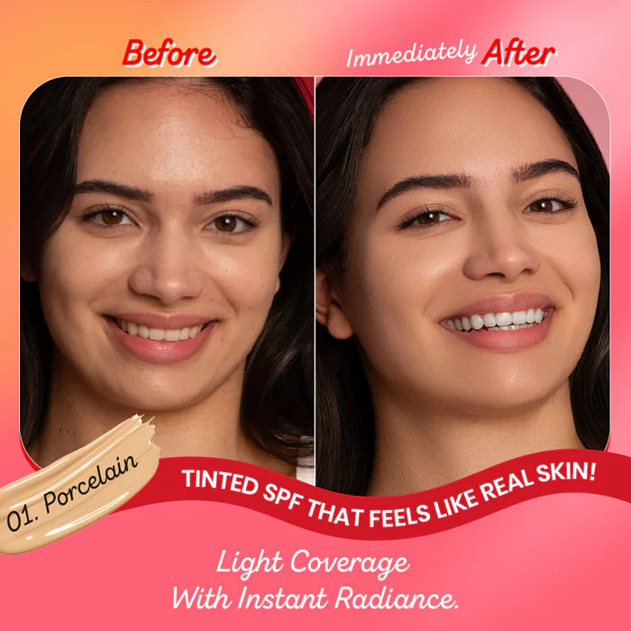 Tinted Sunscreen - Skincare with Makeup (Foundation, Concealer, Moisturizer, Glass Skin and Glow- All in One)