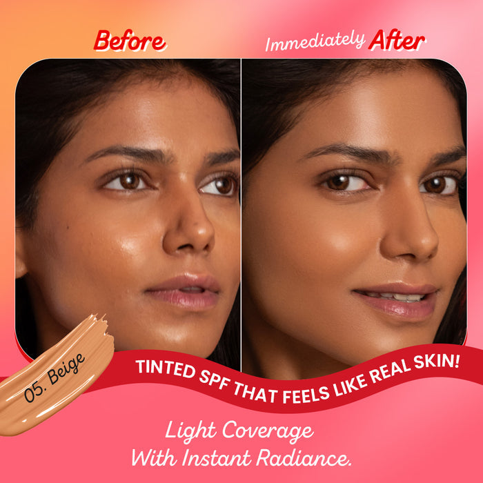 Tinted Sunscreen - Skincare with Makeup (Foundation, Concealer, Moisturizer, Glass Skin and Glow- All in One)