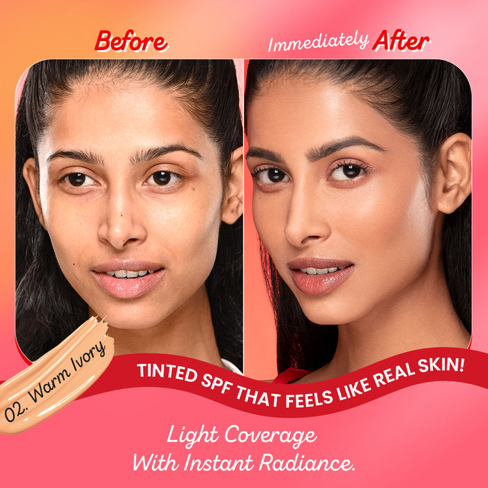 Tinted Sunscreen - Skincare with Makeup (Foundation, Concealer, Moisturizer, Glass Skin and Glow- All in One)