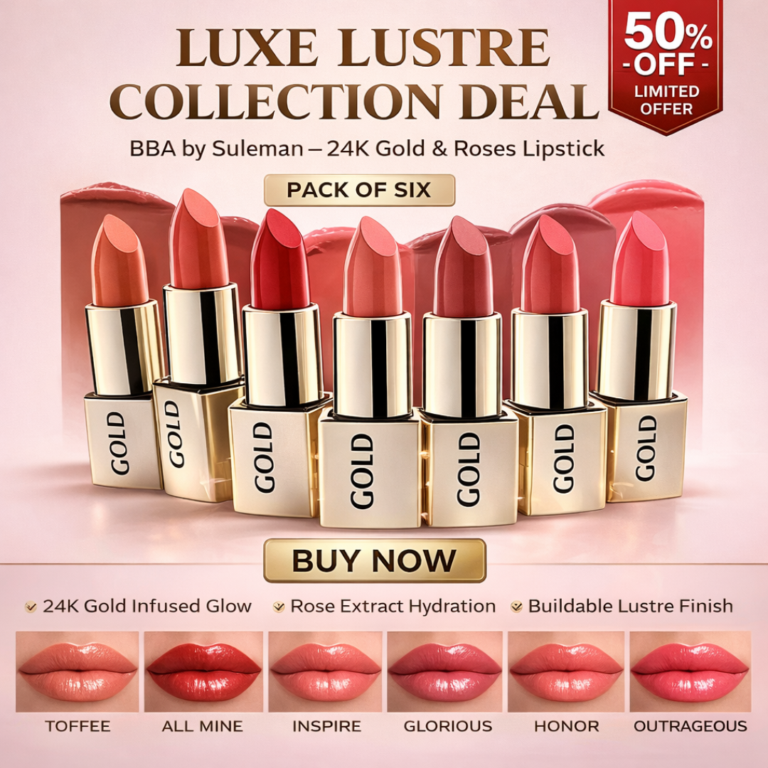 24K Gold & Roses Luxe Lustre Lipstick | Hydrating Radiant Finish, Long-Lasting Shine & Velvety Smooth