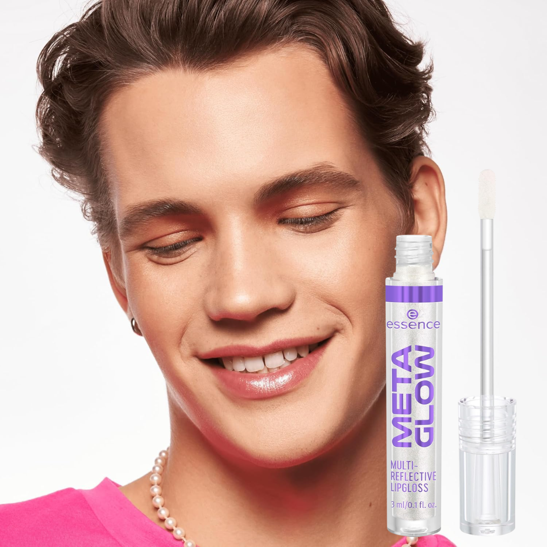 Essence Meta Glow Multi-Reflective Lip Gloss | Pack of 3 Shades – Cyber Space, Digital Pink & Pink Vision | Glass-Like Shine & Multi-Dimensional Sparkle