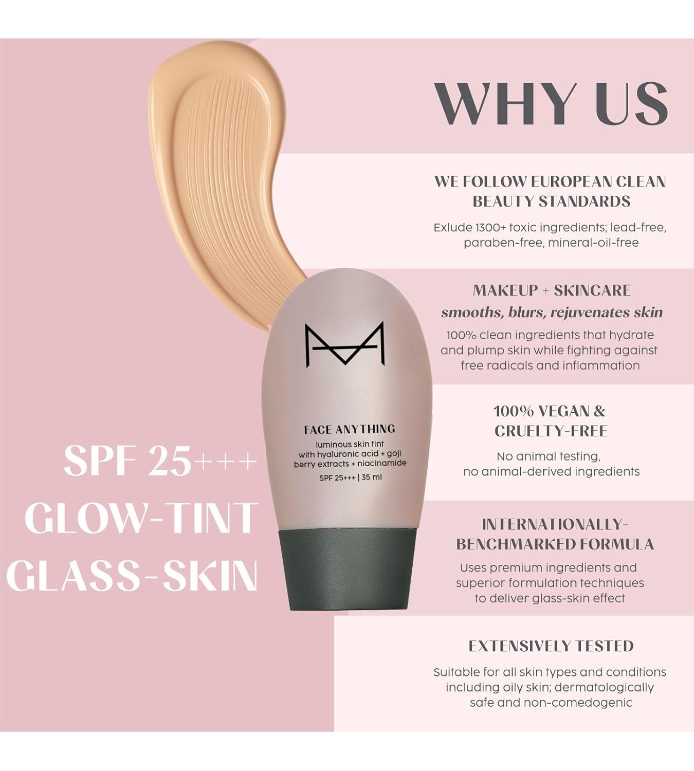 HOM Skin Tint - Flawless, Long-lasting & waterproof (Awarded with 2025's  best Skin tint)