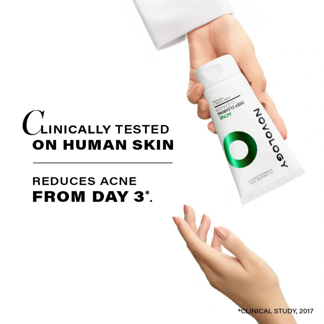 Novology Acne Deep Clearing Cleanser | Reduces Acne from Day 3 | Dermatologist Co-Created