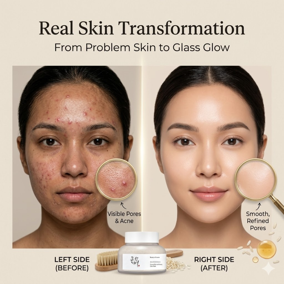 Beauty of Joseon Ground Rice and Honey Glow Mask | Gentle Exfoliation, Deep Hydration & Brightening Glow for All Skin Concerns