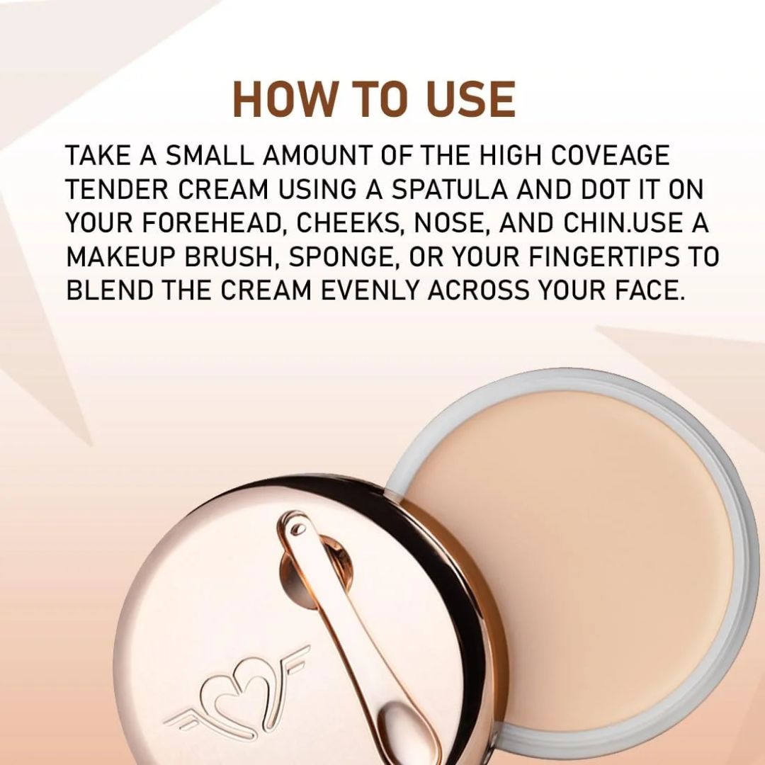 Tender Cream Vegan Foundation (Full Coverage - Long Wear - Hydrating)
