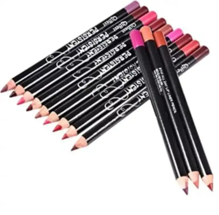 Buy Pack of 12 Matte Lipsticks💄✨ & Get Free 6Pcs Professional Lip Pencils Set